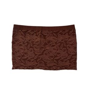 Anthropologie Brown Floral Bandeau Top‎